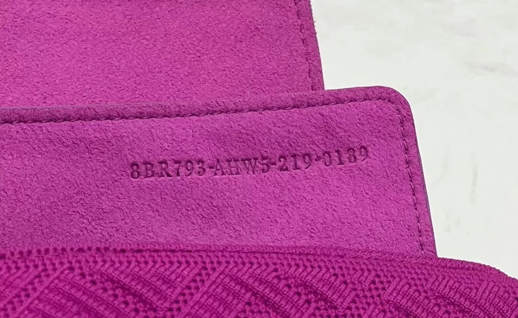 Fendi Baguette Chain Midi Bag In Fuchsia FF Fabric product view 8