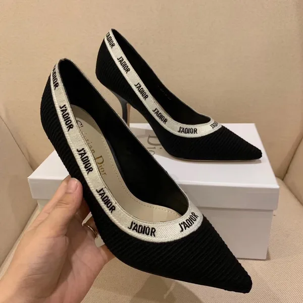 Dior J’Adior Pumps 100mm In Black Technical Fabric product view 5
