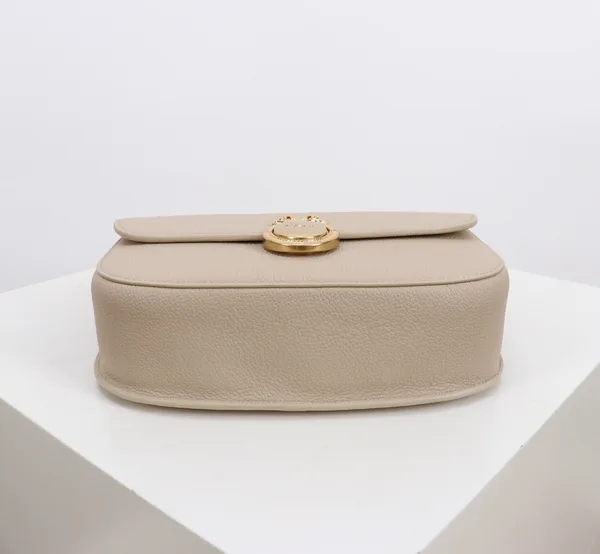 Medium Dior Médaillon Flap Bag — Beige product view 6