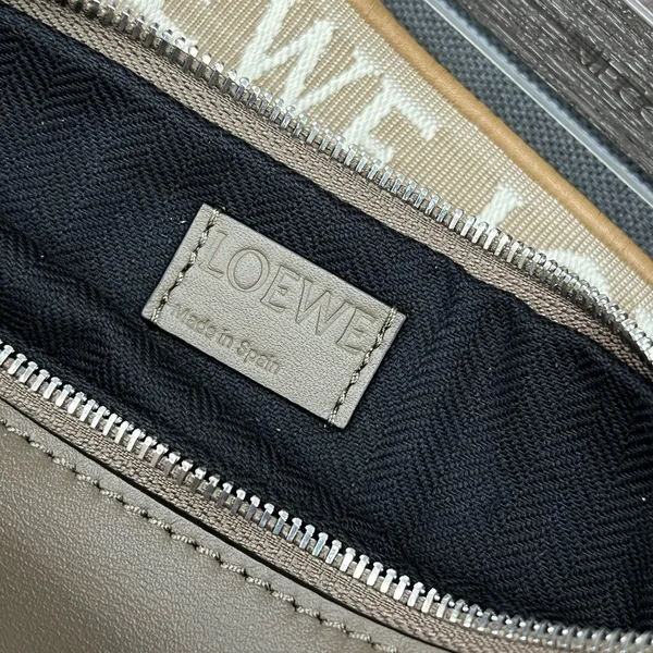 Loewe Anton Sling Bag in Olive Calfskin and Jacquard product view 10