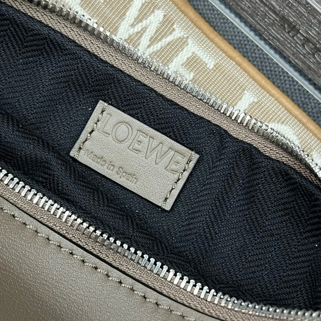Loewe Anton Sling Bag in Olive Calfskin and Jacquard product view 10