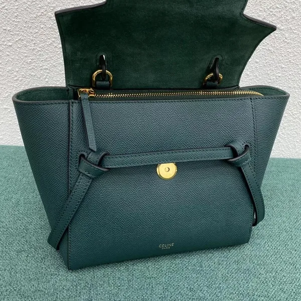 Celine Belt Nano Bag In Amazone Grained Calfskin product view 9