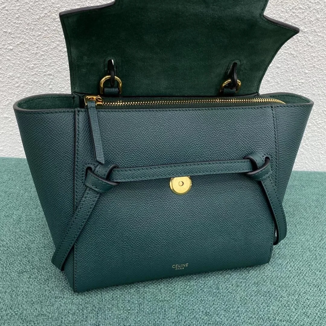 Celine Belt Nano Bag In Amazone Grained Calfskin product view 9