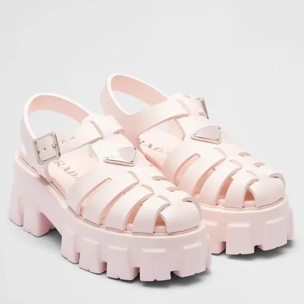 Prada Foam Sandals in Light Pink Rubber product photo