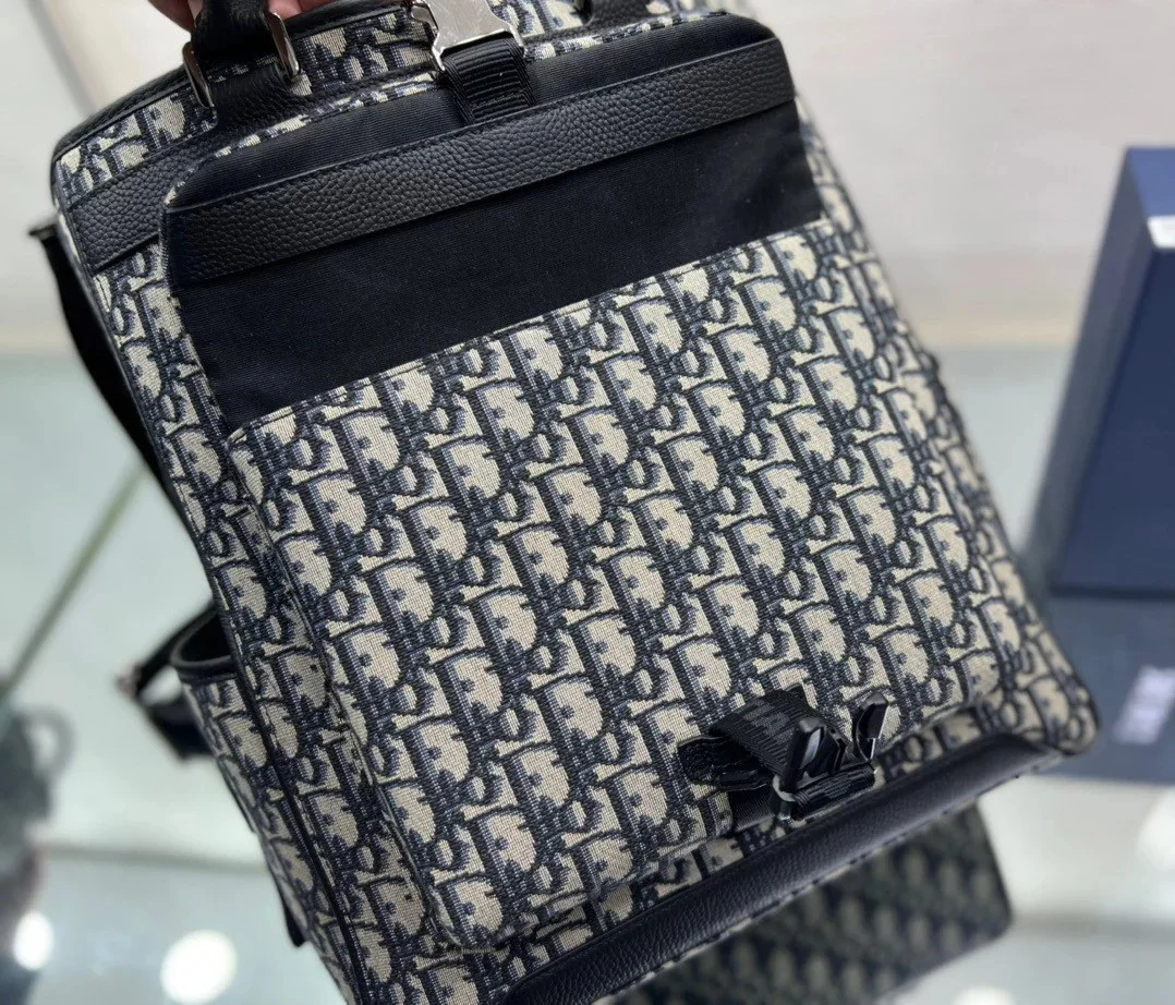 Dior Explorer Tote Bag Beige and Black Dior Oblique Jacquard product view 7