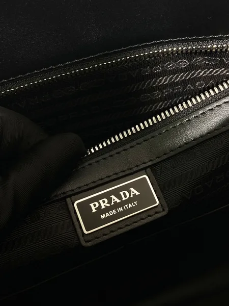 Prada Briefcase in Brown Saffiano Leather product view 7