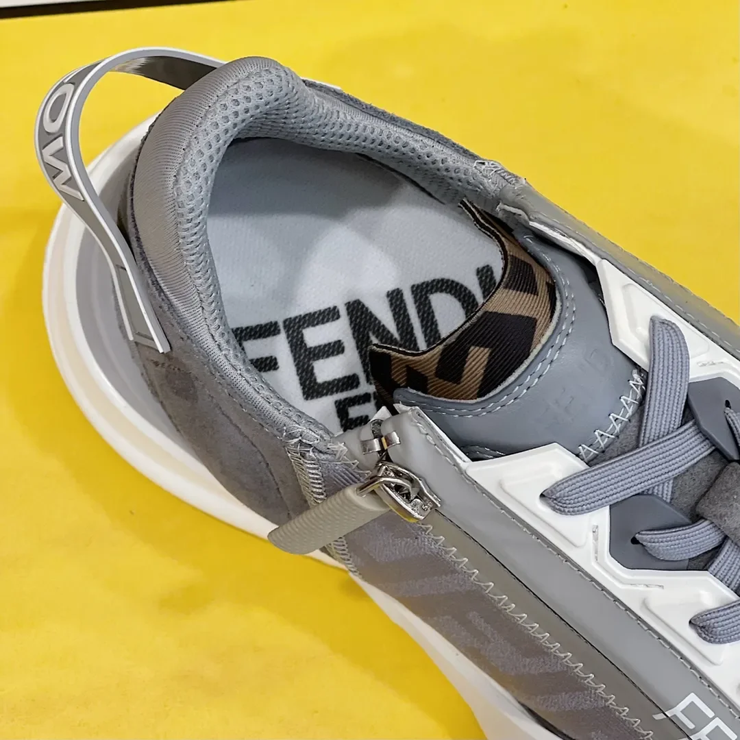 Fendi Flow Low-Top Sneakers in Grey product view 7