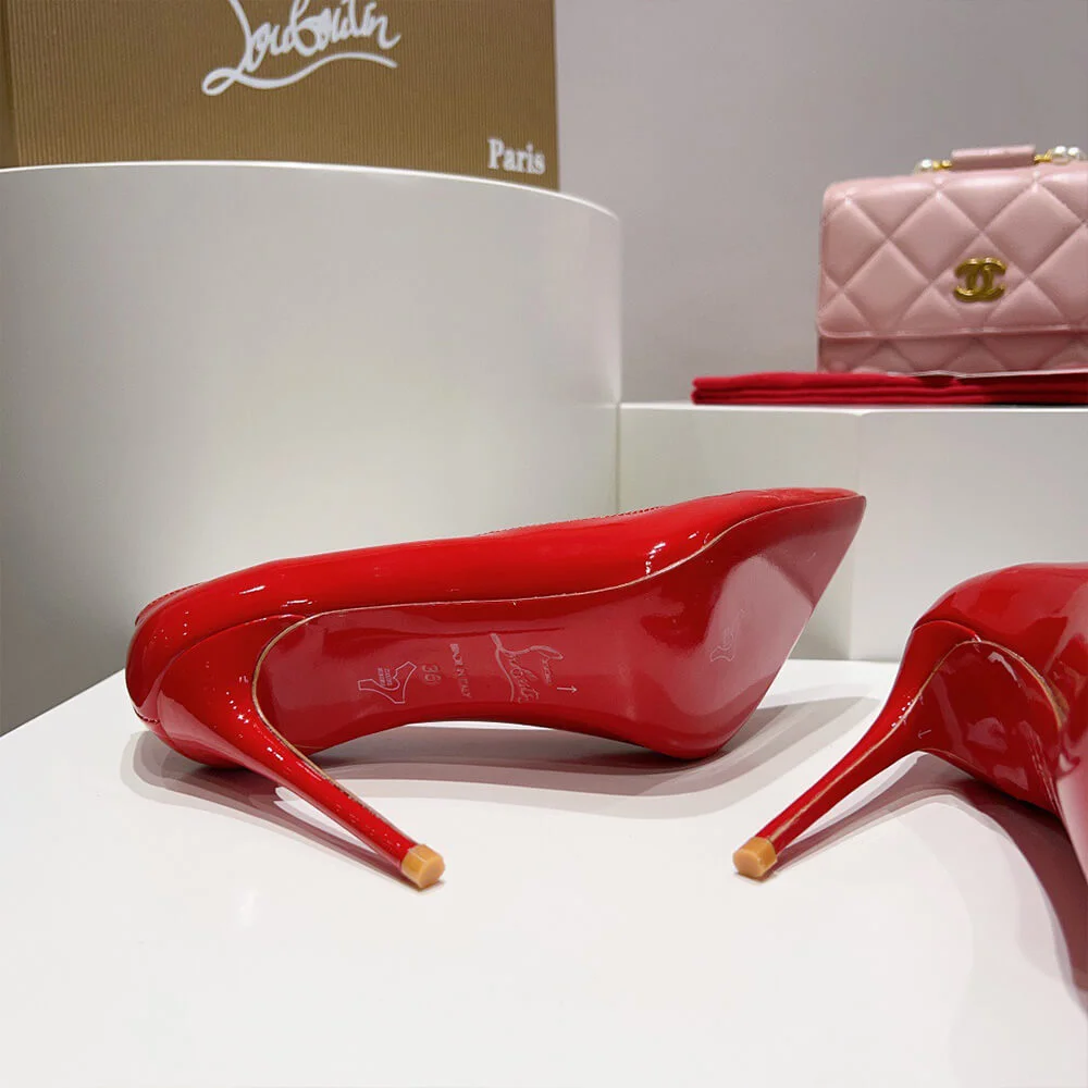 Christian Louboutin Hot Chick Scalloped Patent Pumps Red product view 7