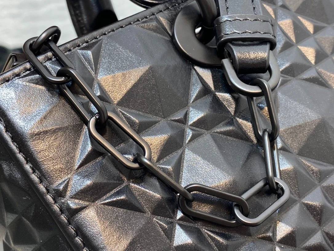 Dior Lady D-Joy Medium Bag In Black Calfskin with Diamond Motif product view 12