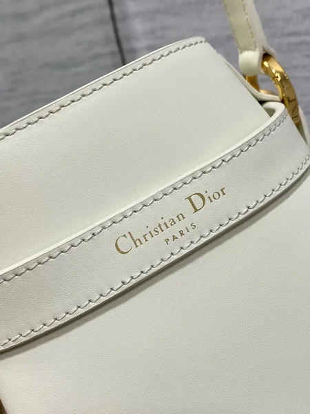 Dior C’est Medium Bag in White Saddle Calfskin product view 8
