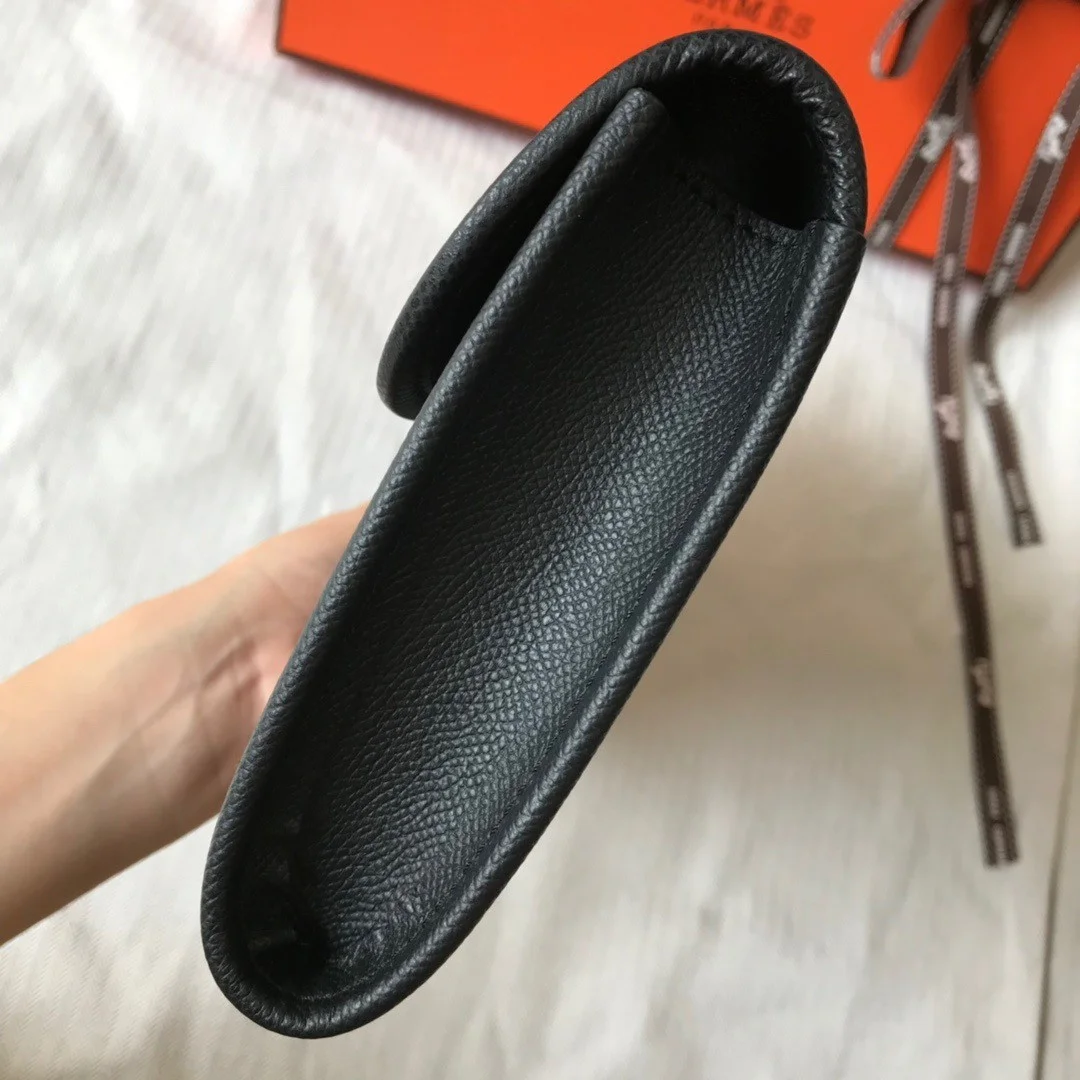 Hermes Jige Elan 29 Clutch Bag In Black Epsom Leather product view 3
