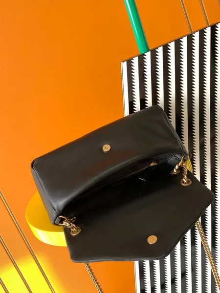 Saint Laurent Calypso Shoulder Bag In Black Lambskin product view 10