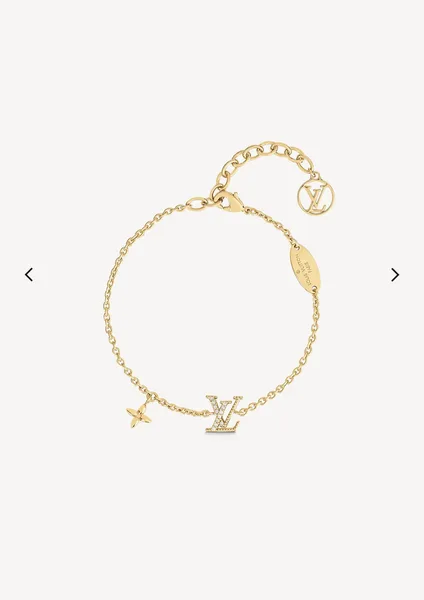 Louis Vuitton Pavé LV Star Slim Chain Bracelet Gold-Tone product view 6