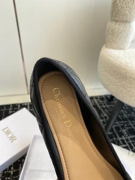 Dior Ballerina Flats in Black Quilted Cannage Calfskin product view 6