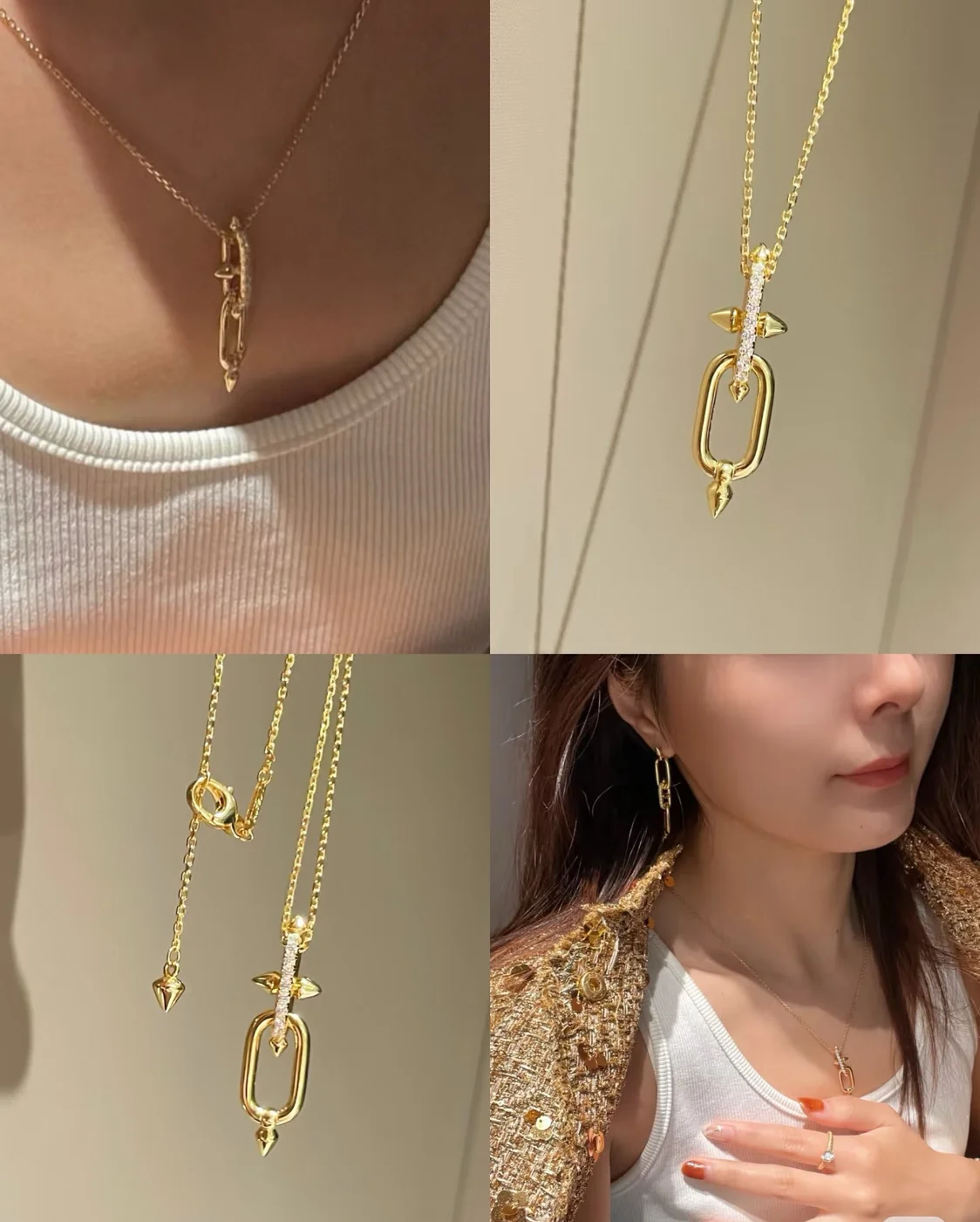 Tiffany & Co. Titan Long Link Pendant Necklace Gold-Tone product view 5