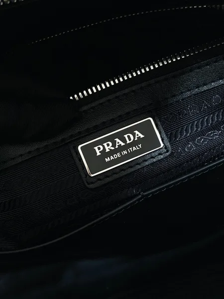 Prada Saffiano Leather Work Bag — Black product view 9