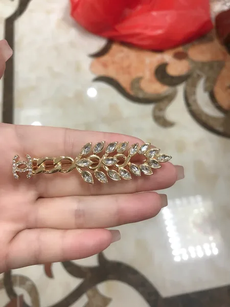 Chanel Leaf Brooch Gold-Tone product photo