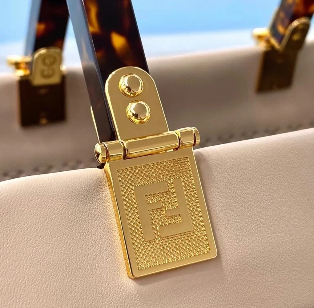 Fendi Sunshine Medium Tote Bag In Beige Calfskin product view 5