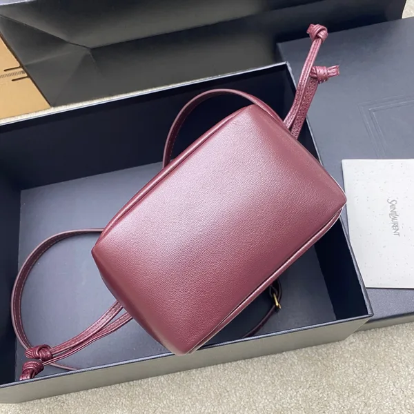 Saint Laurent Jamie Mini Shoulder Pouch — Burgundy product view 4