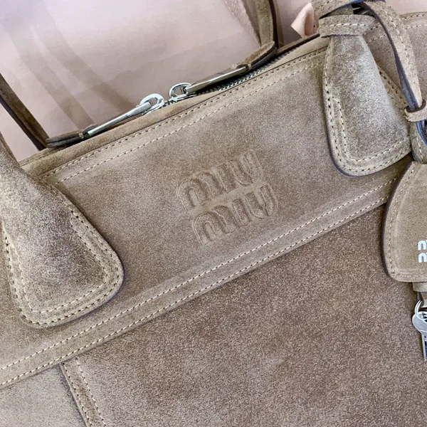 Miu Miu Vivant Bag — Brown Suede product view 6