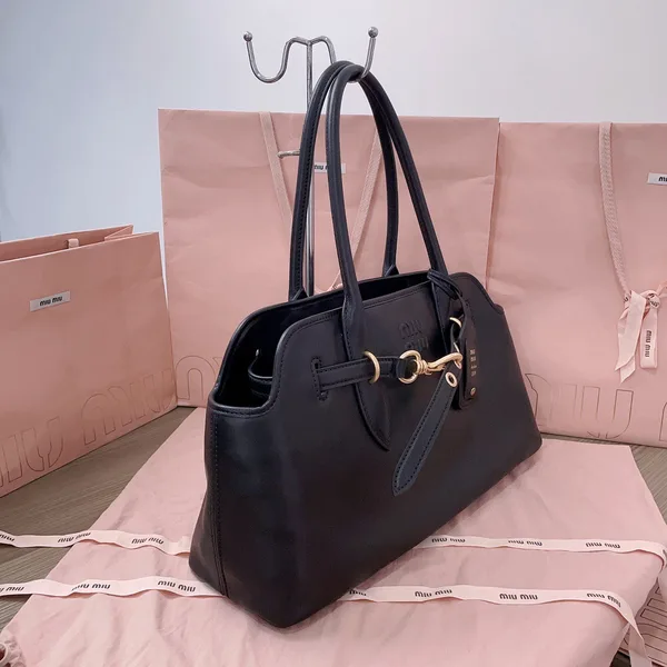 Miu Miu Aventure Leather Bag — Black product view 2