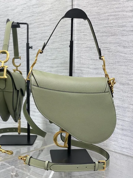 Dior Saddle Bag With Strap — Green product view 3