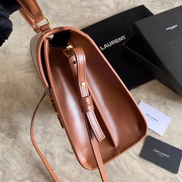 Saint Laurent Cassandra Medium Bag In Beige Canvas product view 2