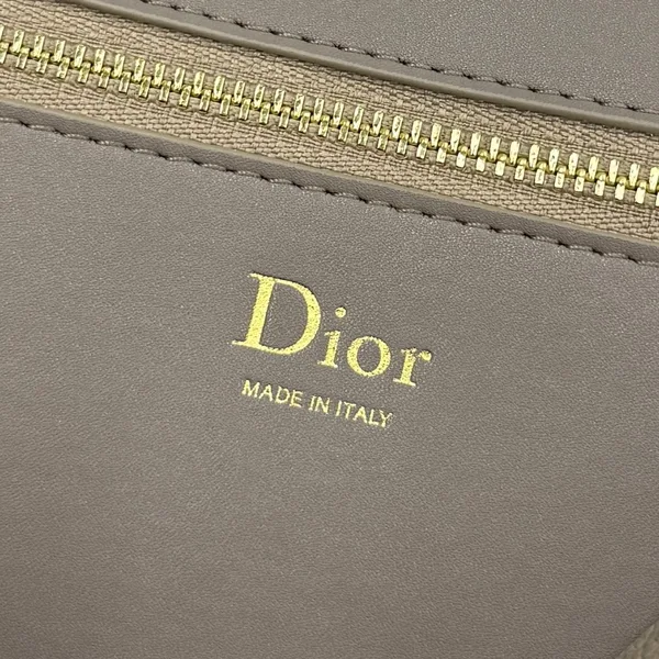 Medium Dior Médaillon Flap Bag — Taupe product view 9