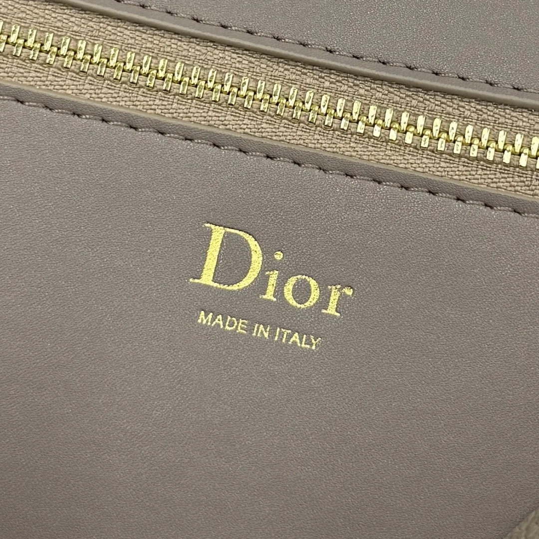 Medium Dior Médaillon Flap Bag — Taupe product view 9