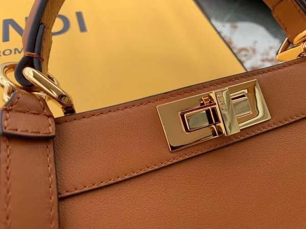 Fendi Peekaboo ISeeU Medium Bag In Brown Calfskin product view 4