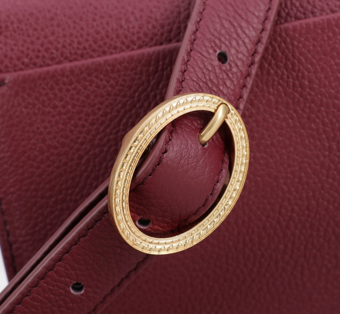 Medium Dior Médaillon Flap Bag — Burgundy product view 4