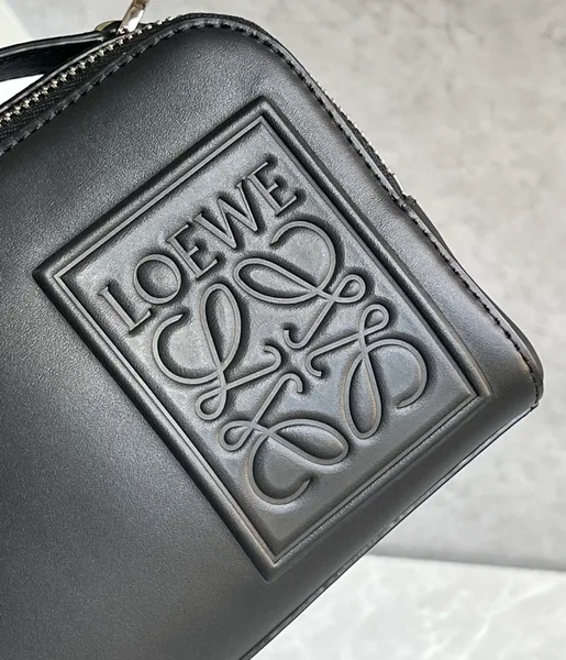 Loewe Mini Camera Crossbody Bag in Black Calfskin product view 6