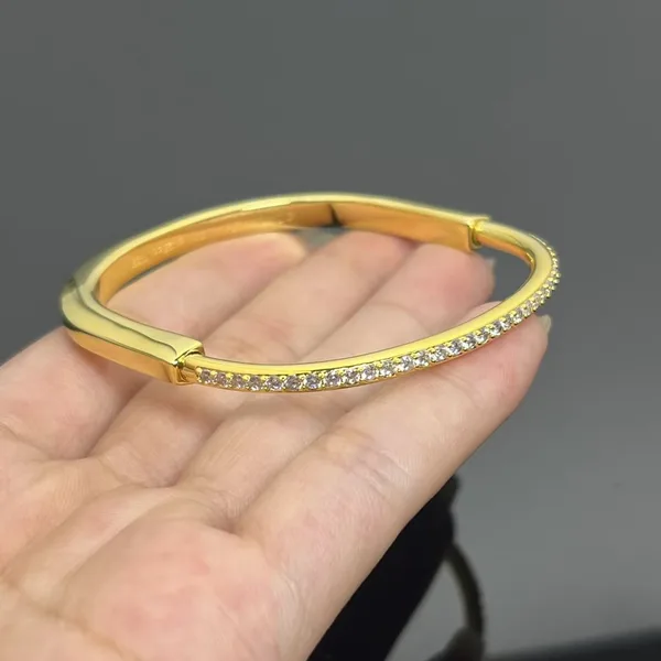 Tiffany & Co. Lock Half Pavé-Effect Hinged Bangle Gold-Tone product photo