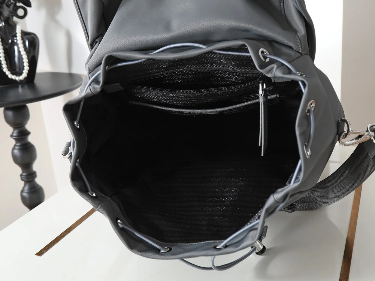 Prada Backpack in Mercury Gray Re-Nylon product view 2
