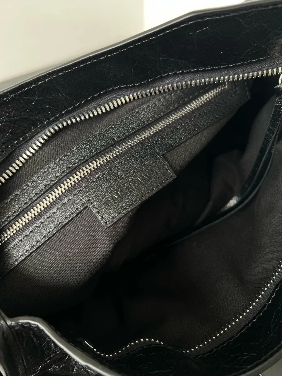 Balenciaga Le City Small Bag in Black Arena Lambskin product view 6