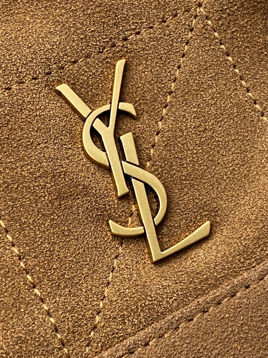 Saint Laurent Jamie Mini Shoulder Pouch — Tan Brown Suede product view 5