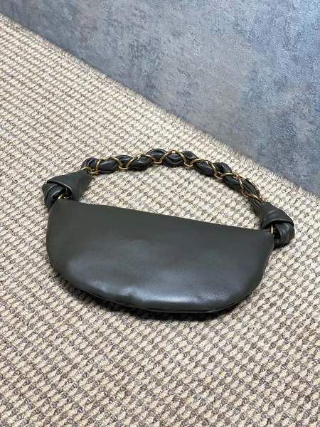 Saint Laurent Amalia Mini Hobo Bag — Olive product view 4