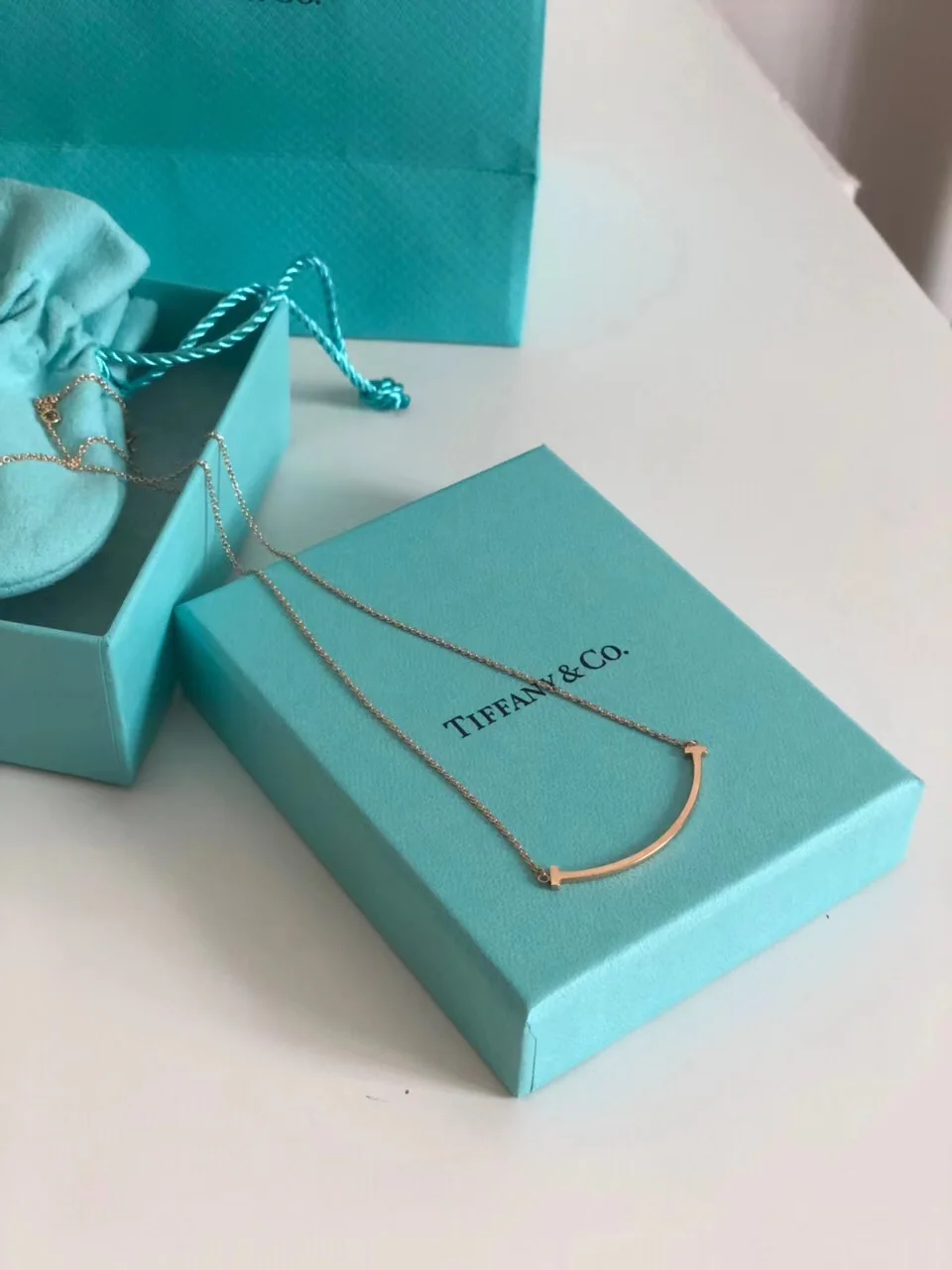Tiffany & Co. Medium Smooth Smile Necklace Gold-Tone product view 2