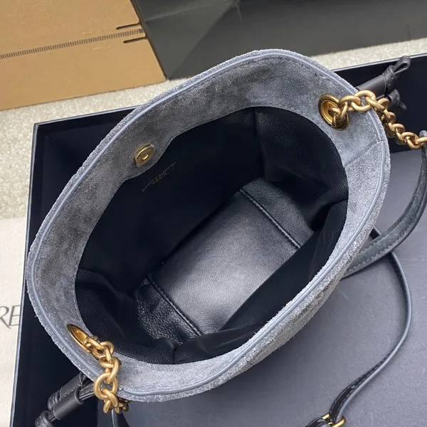 Saint Laurent Jamie Mini Shoulder Pouch — Blue Suede product view 8