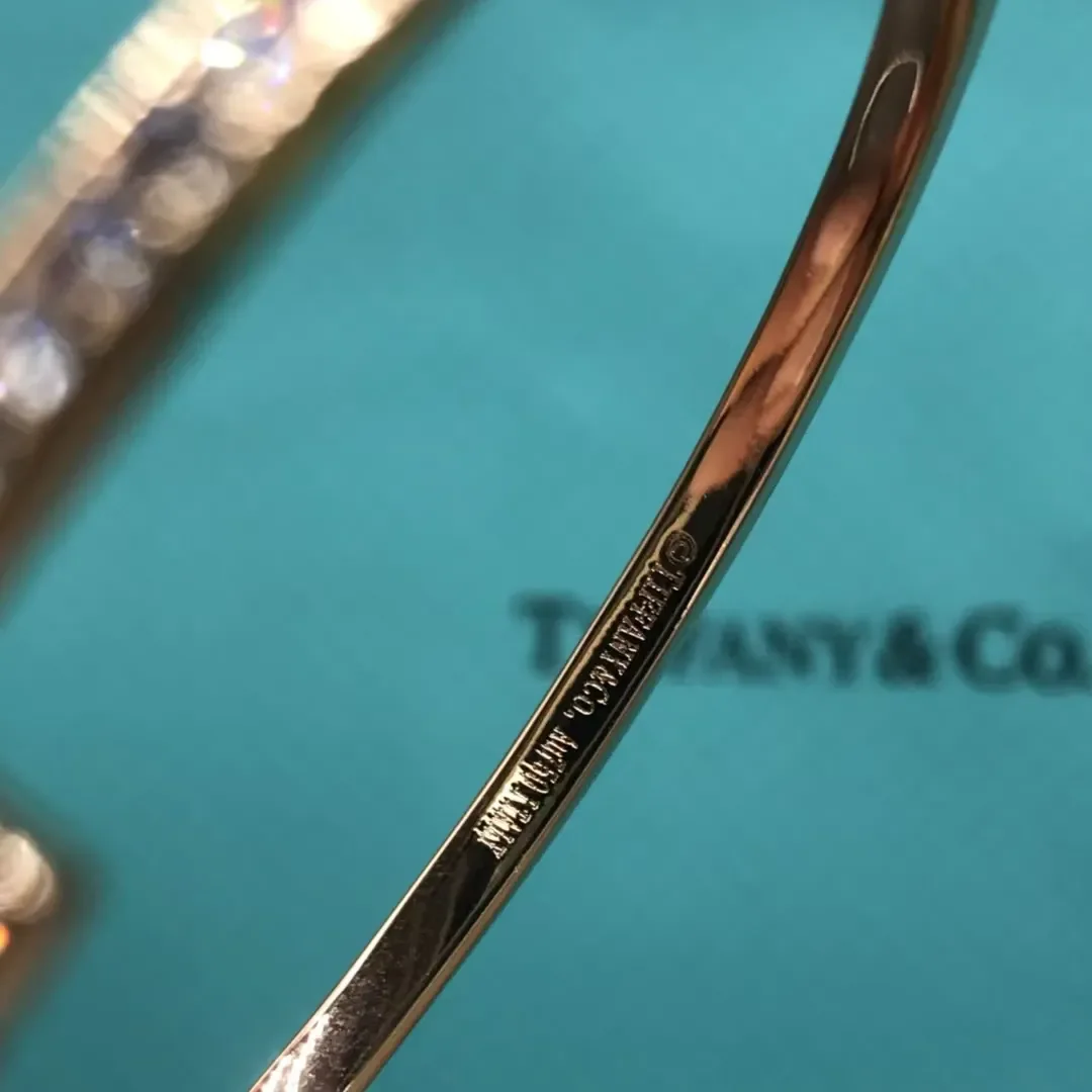 Tiffany & Co. Double T Full Pavé-Effect Bangle Silver-Tone product view 4