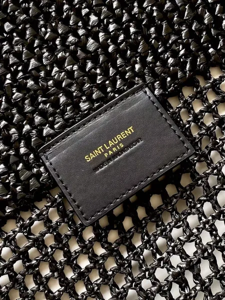 Saint Laurent Icare Maxi Tote Bag in Black Raffia product view 8