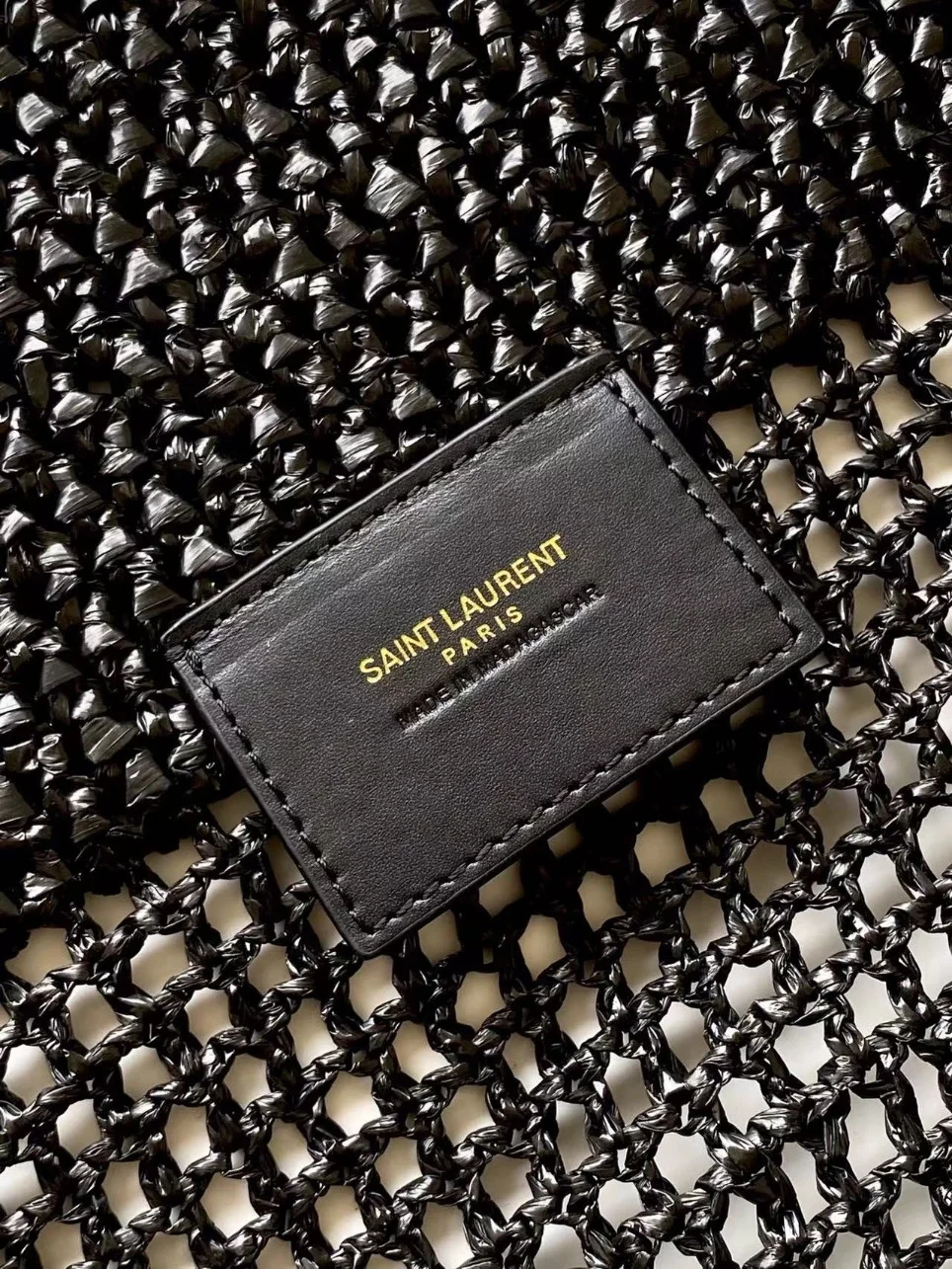 Saint Laurent Icare Maxi Tote Bag in Black Raffia product view 8