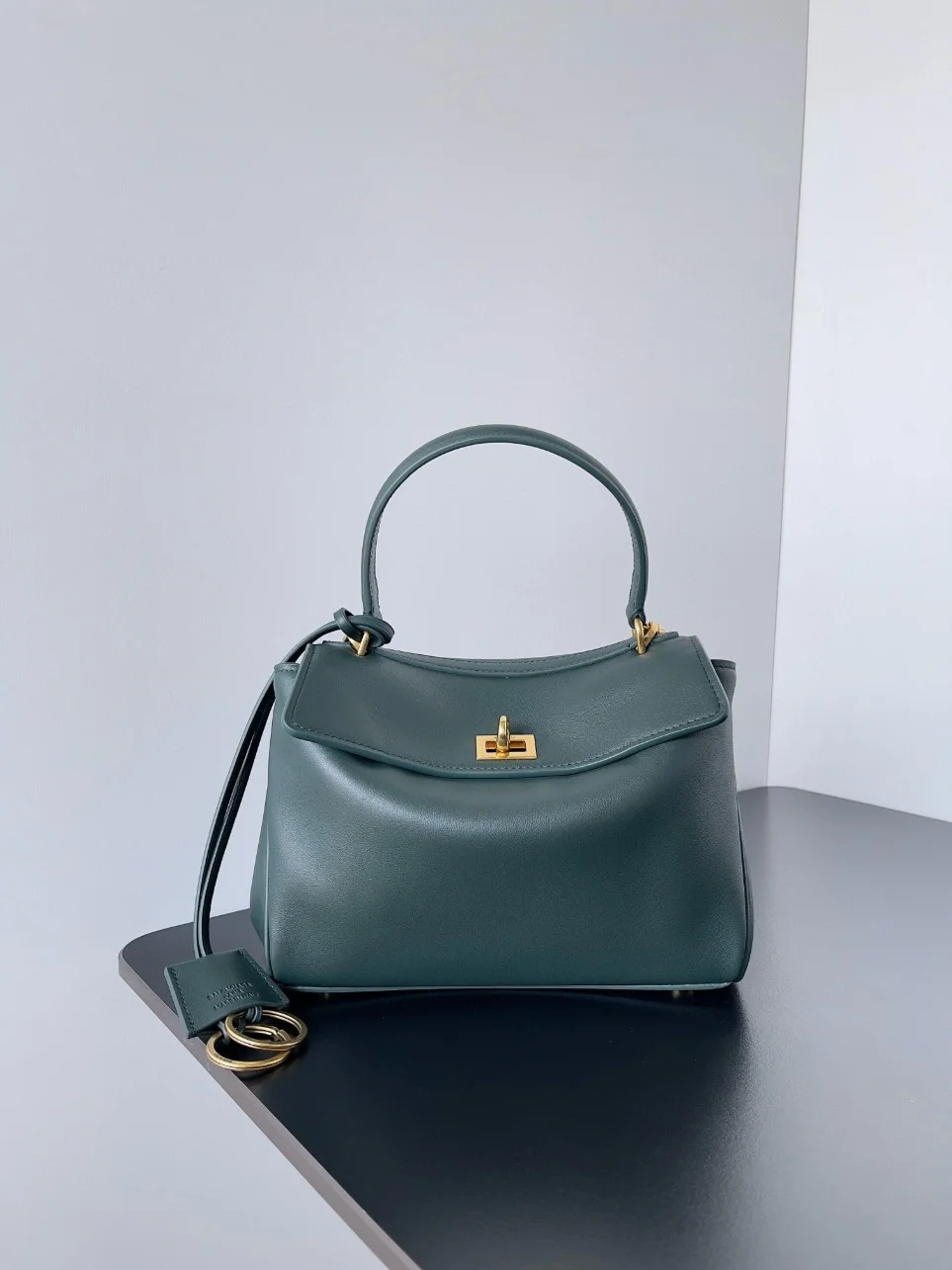 Balenciaga Rodeo Mini Bag in Dark Green Calfskin product view 2