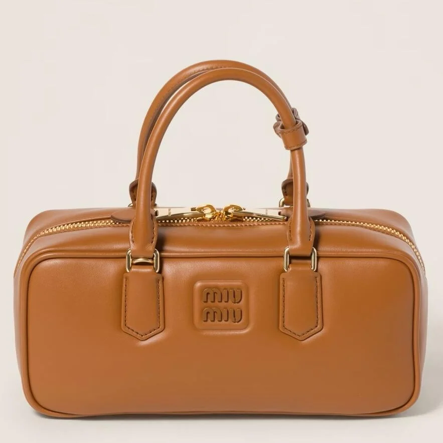 Miu Miu Arcadie Large Bag in Cognac Leather product view 1