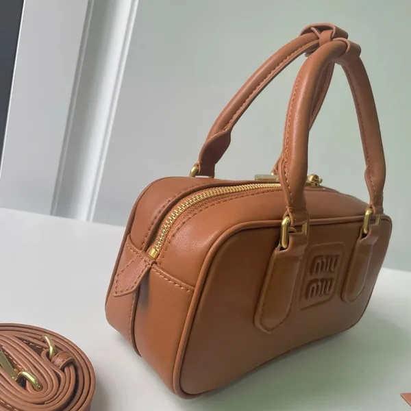 Miu Miu Arcadie Medium Bag in Cognac Leather product view 4