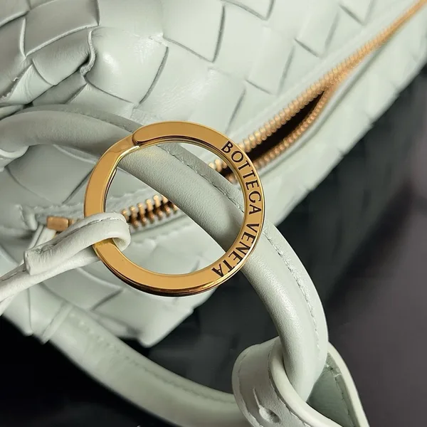Bottega Veneta Small Loop Crossbody Bag In Sauge Intrecciato Lambskin product view 3