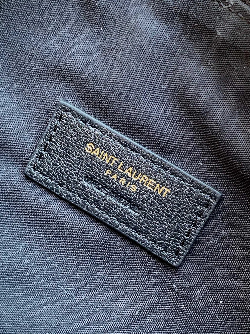 Saint Laurent Amalia Mini Hobo Bag — Dark Brown product view 9