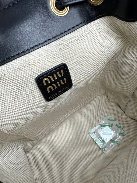 Miu Miu Small Backpack in Black Calfskin product view 10