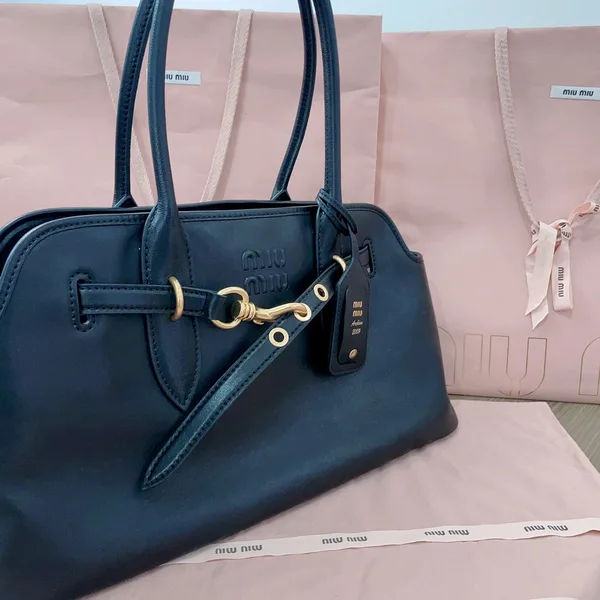 Miu Miu Aventure Leather Bag — Black product view 5