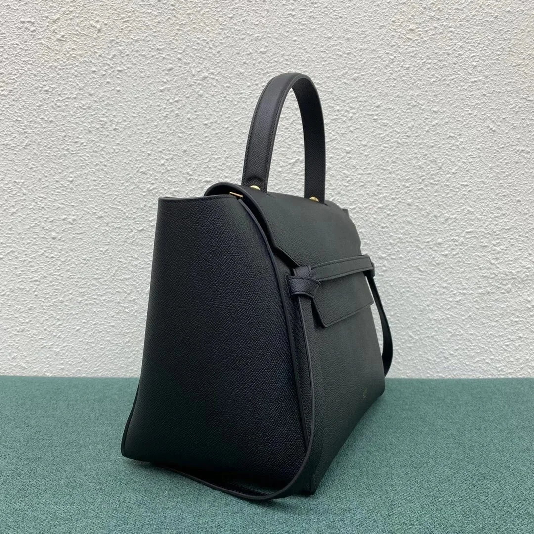 Celine Belt Mini Bag In Black Grained Calfskin product view 3